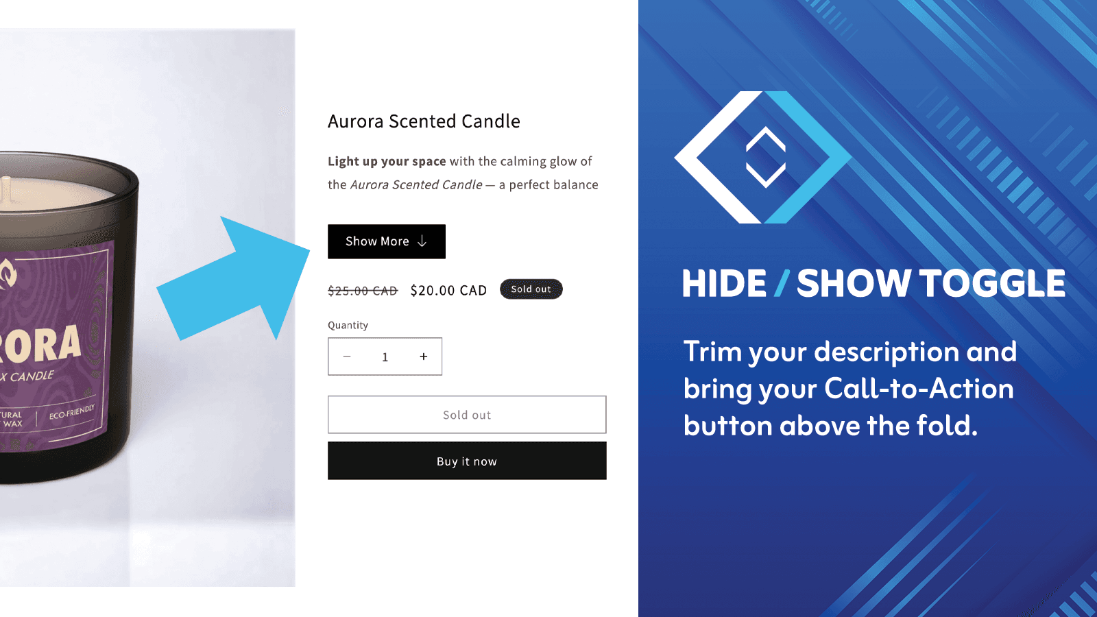 Trim your description and bring your Buy button abov