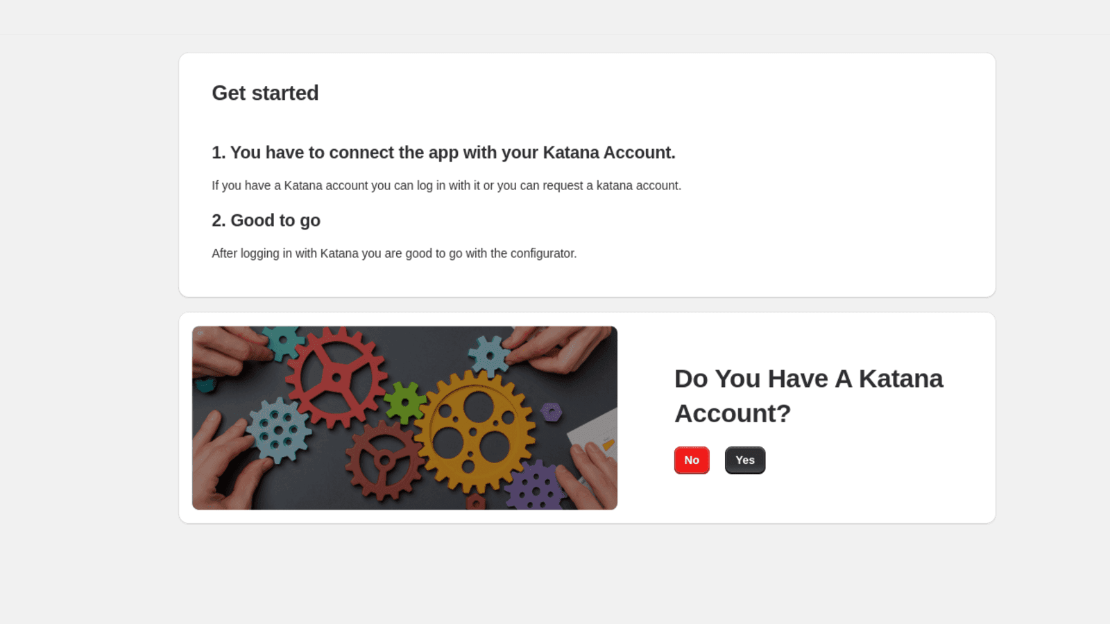 Connect Katana account