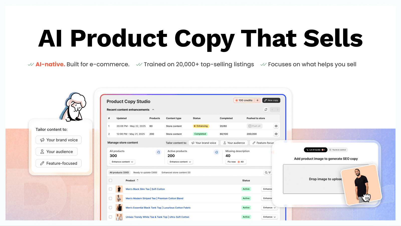 create AI SEO product description in bulk for Shopify