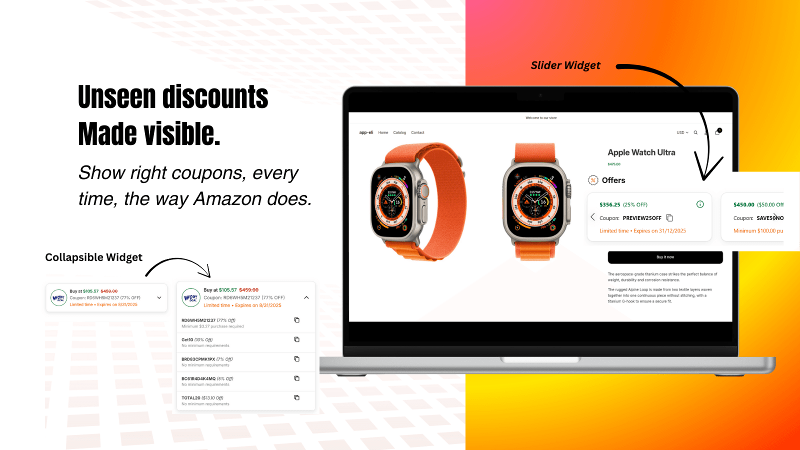 Auto fetch and display product page coupons for more conversions
