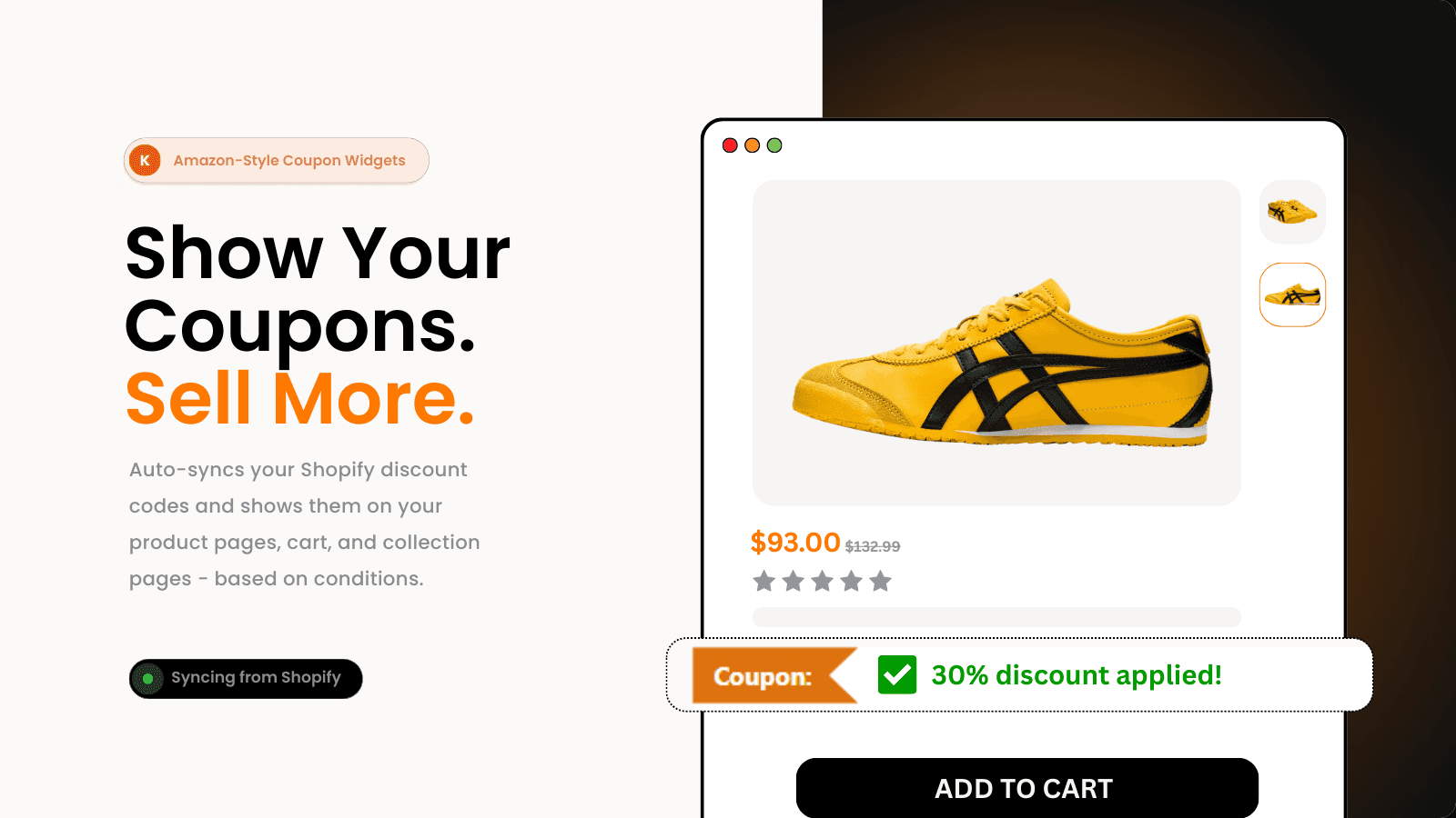 Auto fetch and display product page coupons for more conversions