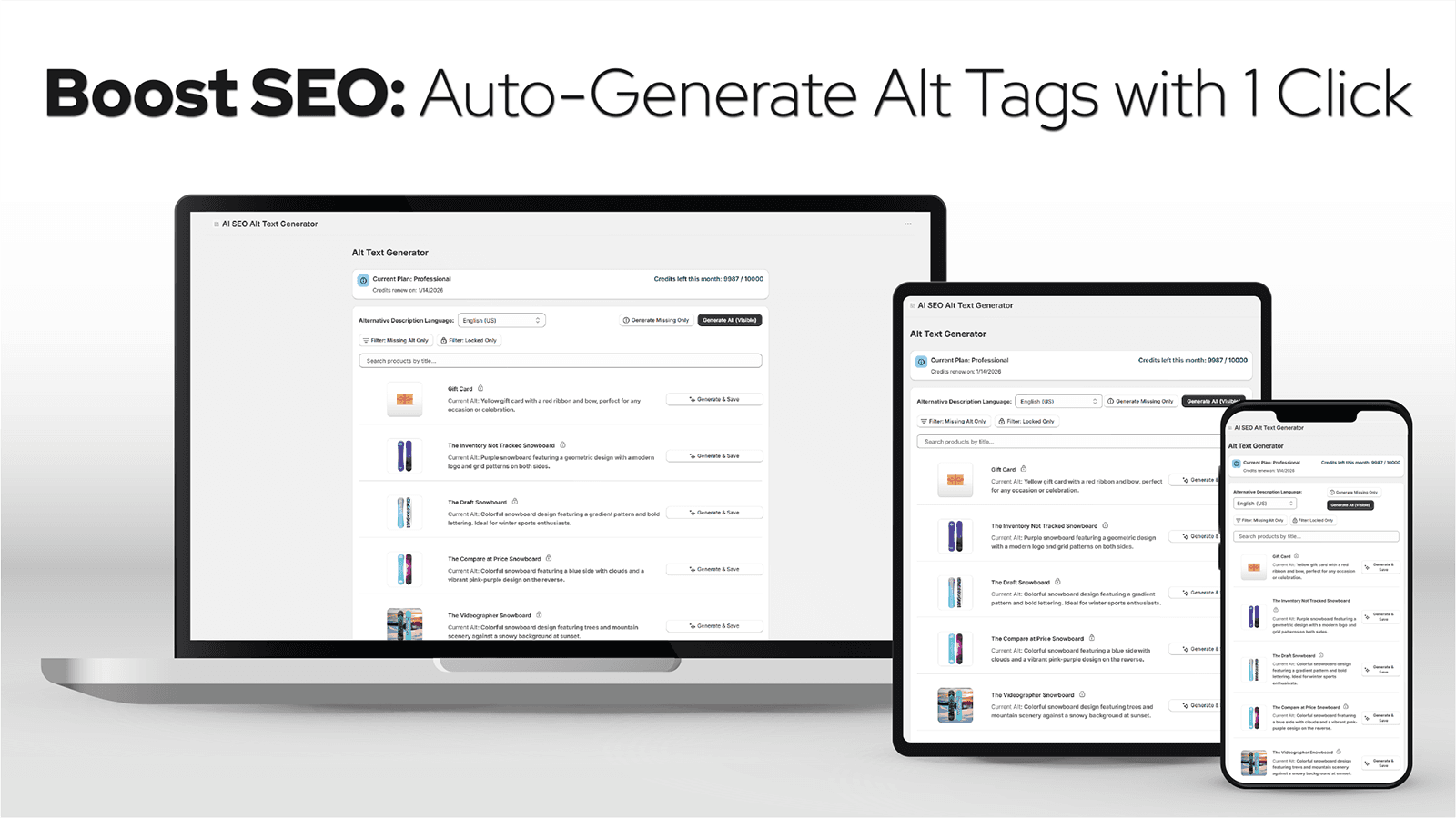 Auto-generate SEO-friendly alt tags instantly using AI