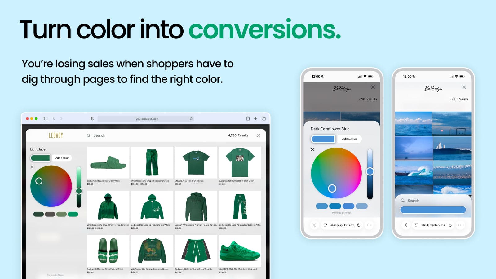 Turn color into conversions. Find products by color faster