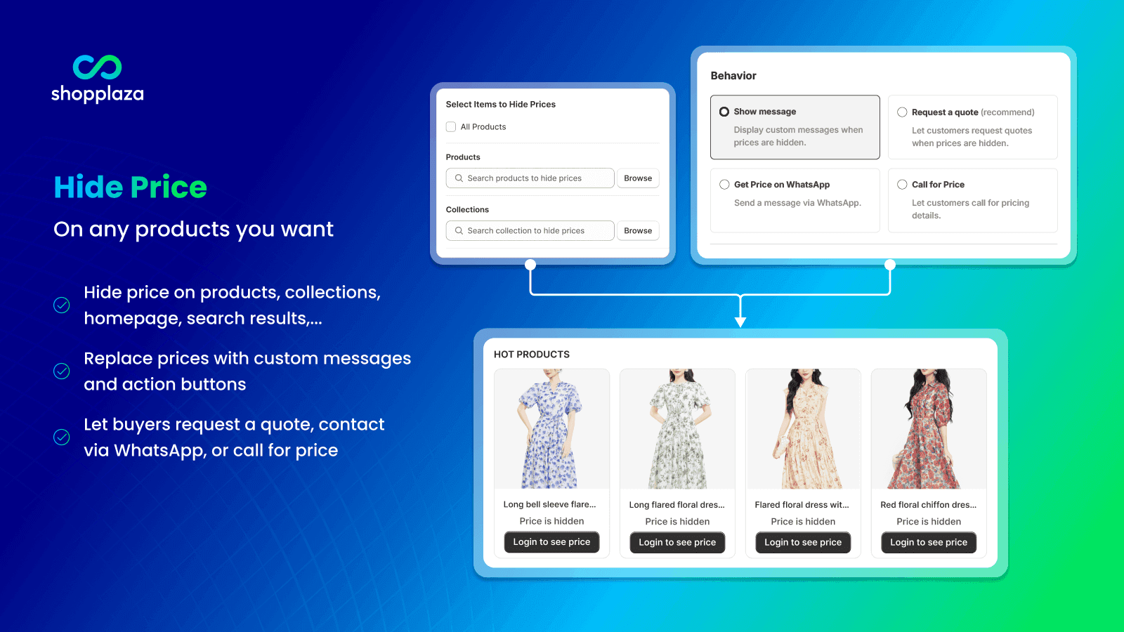 Hide price on any products and pages