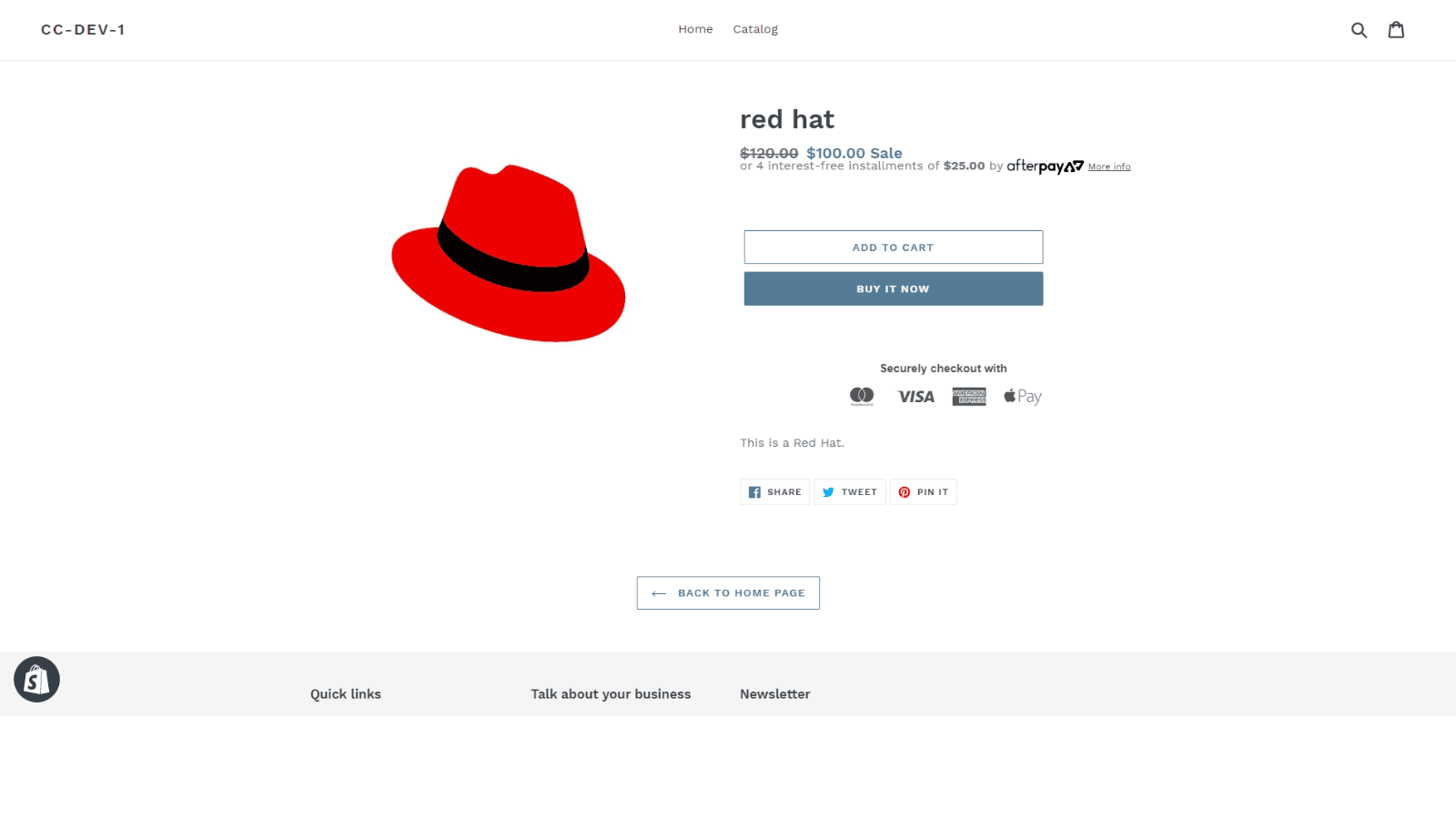 Displaying Afterpay messaging on product page