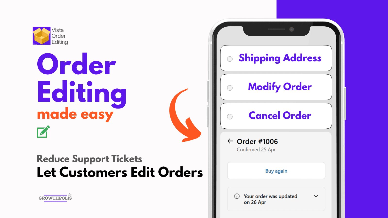 Vista Order Editing and Change Address
