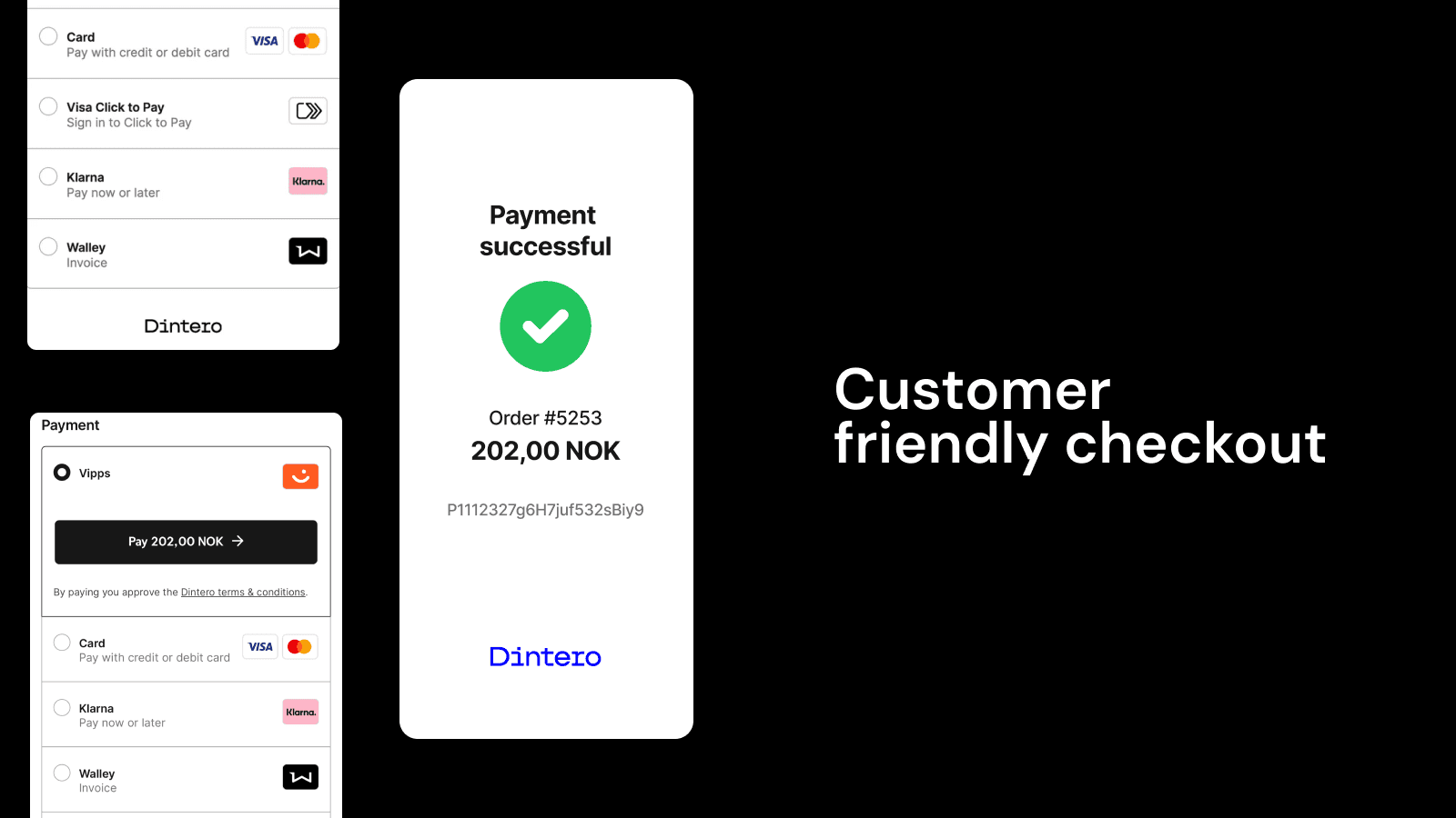 Sample mobile checkout with tagline