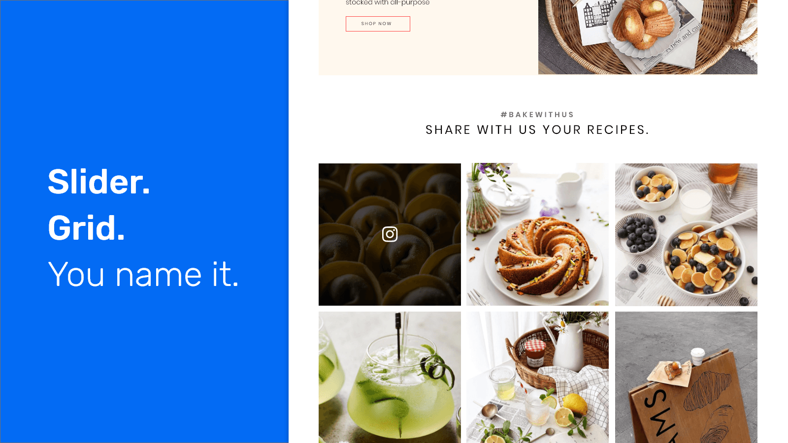 Shoppable Instagram Feed: Slider