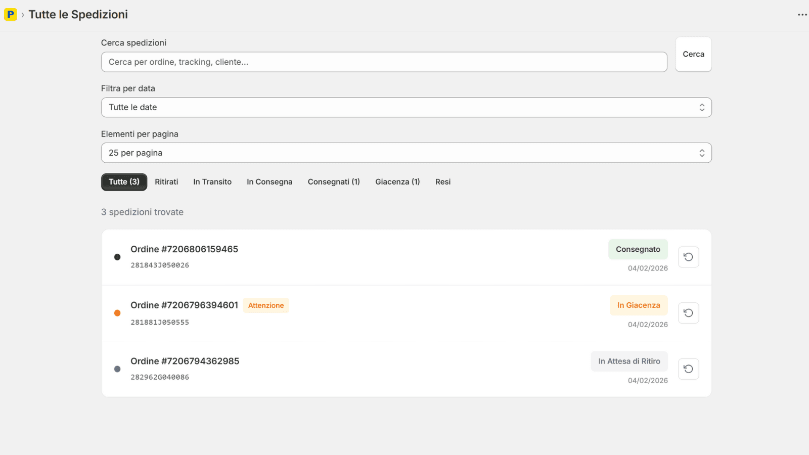 posteitaliane tracking shopify