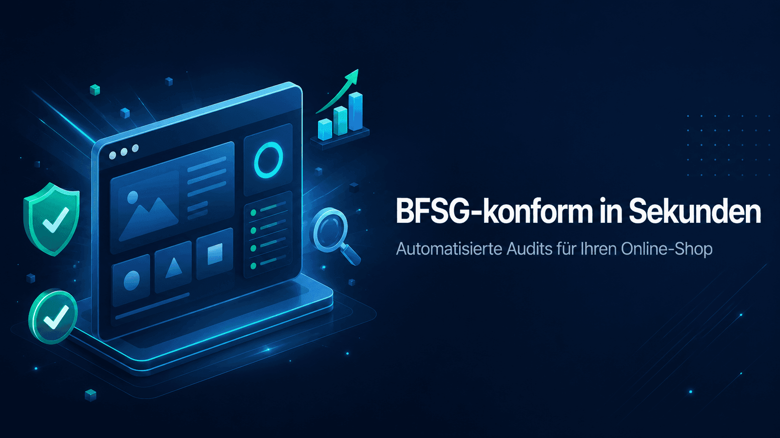 Audit-Dashboard mit Konformitätsstatistiken und Prüfsymbolen