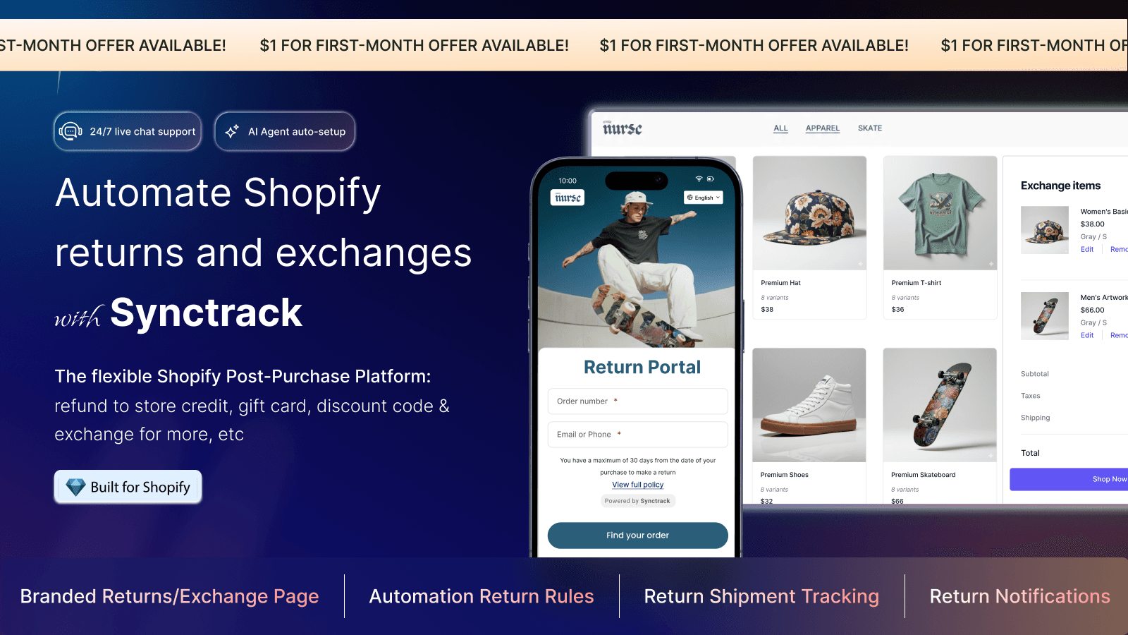 Turn refunds into exchanges w/ return label, store credit etc