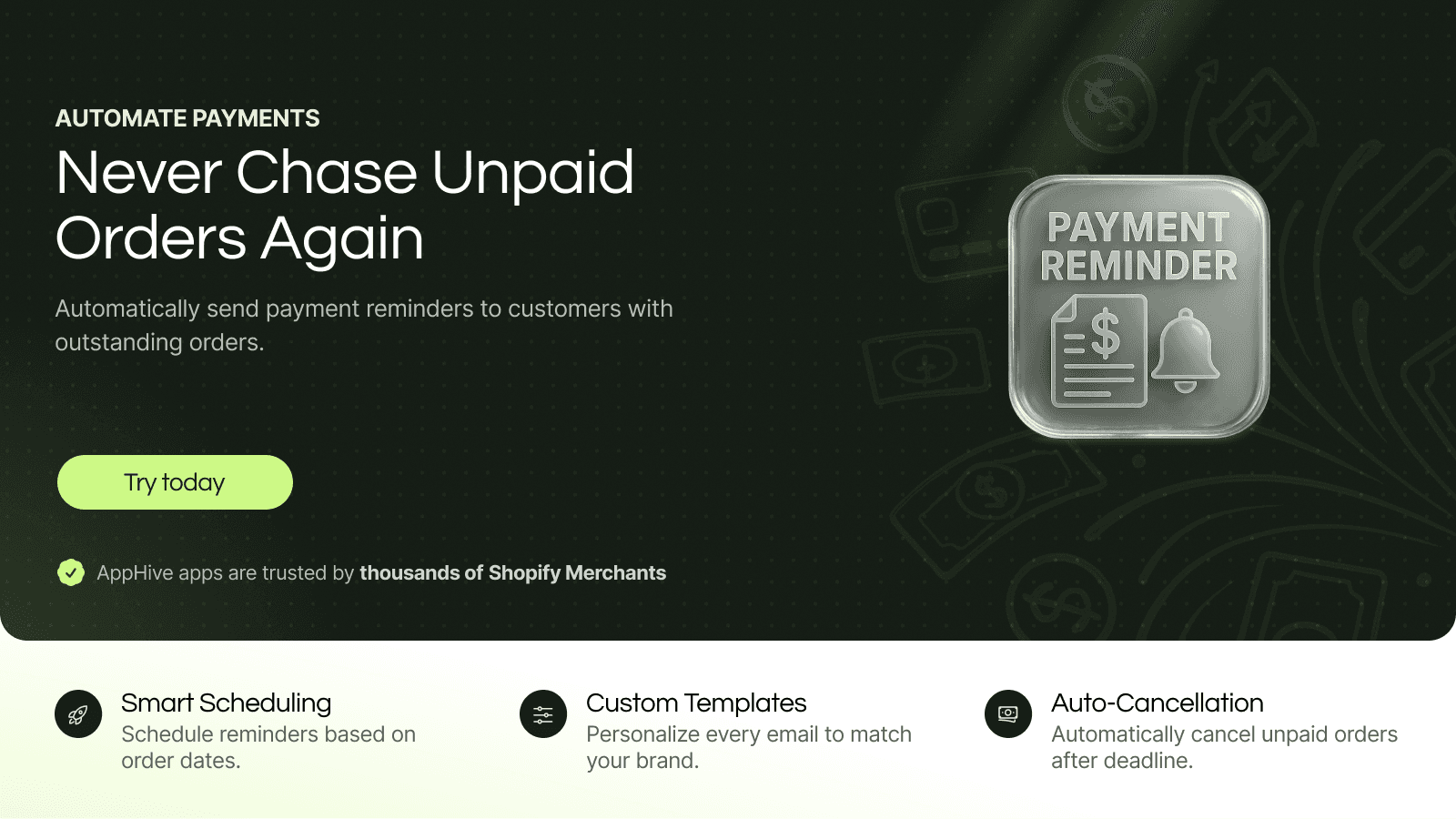 Never chase unpaid orders again