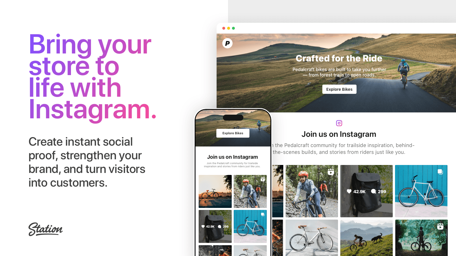 Show your Instagram feed on your store to inspire customers