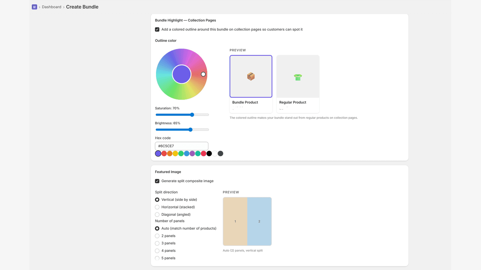 Bundler App design page