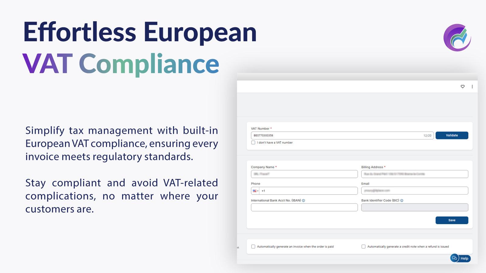 VAT Compliance and validation