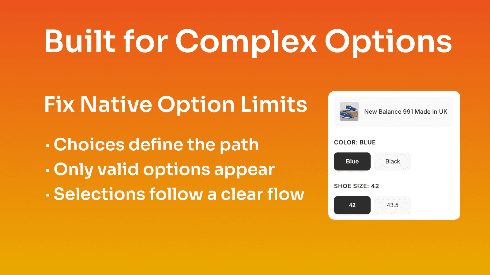 Conditional logic Options Built for Complex Options
