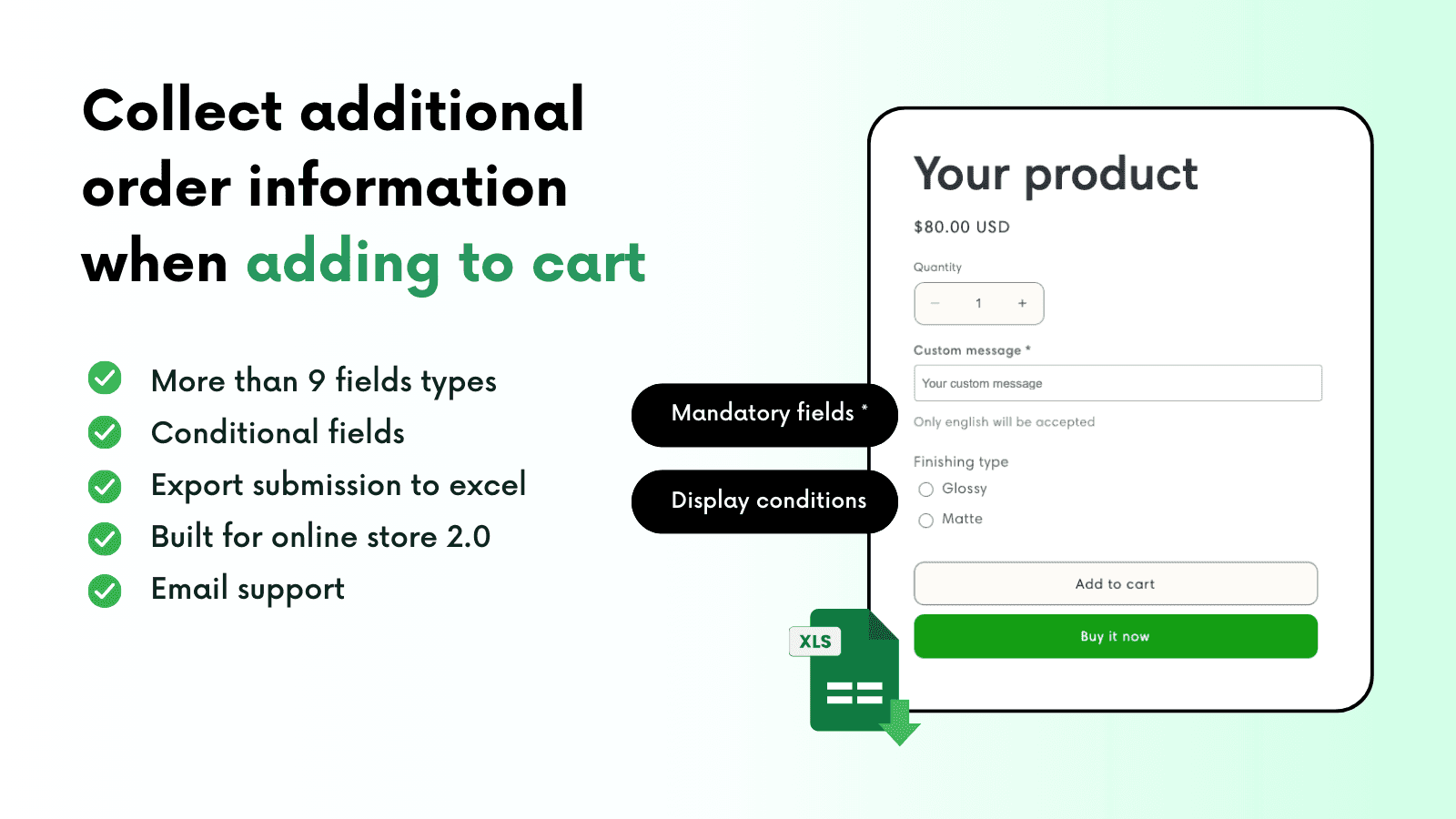 Coly additional order info form fields to collect order info