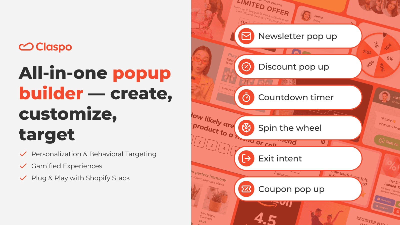 All-in-one pop up and form builder to improve website funnel