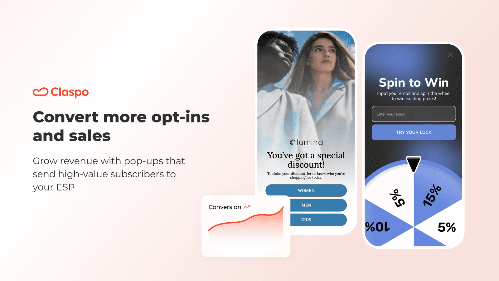 Claspo Shopify Popup App for More opt-ins & Better subscribers.