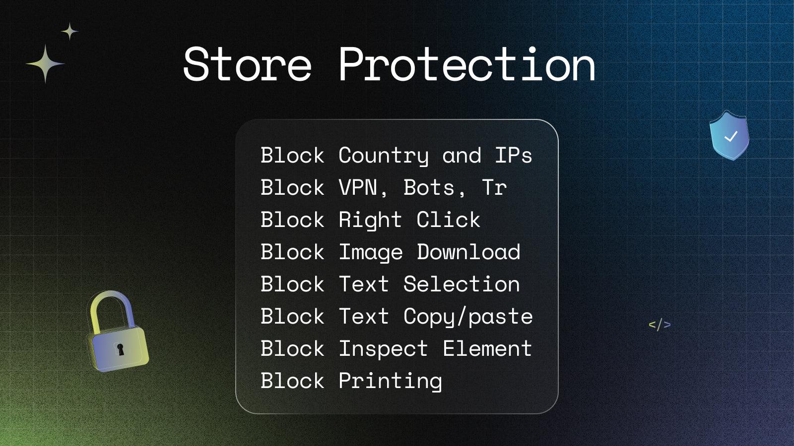 Store protections rules