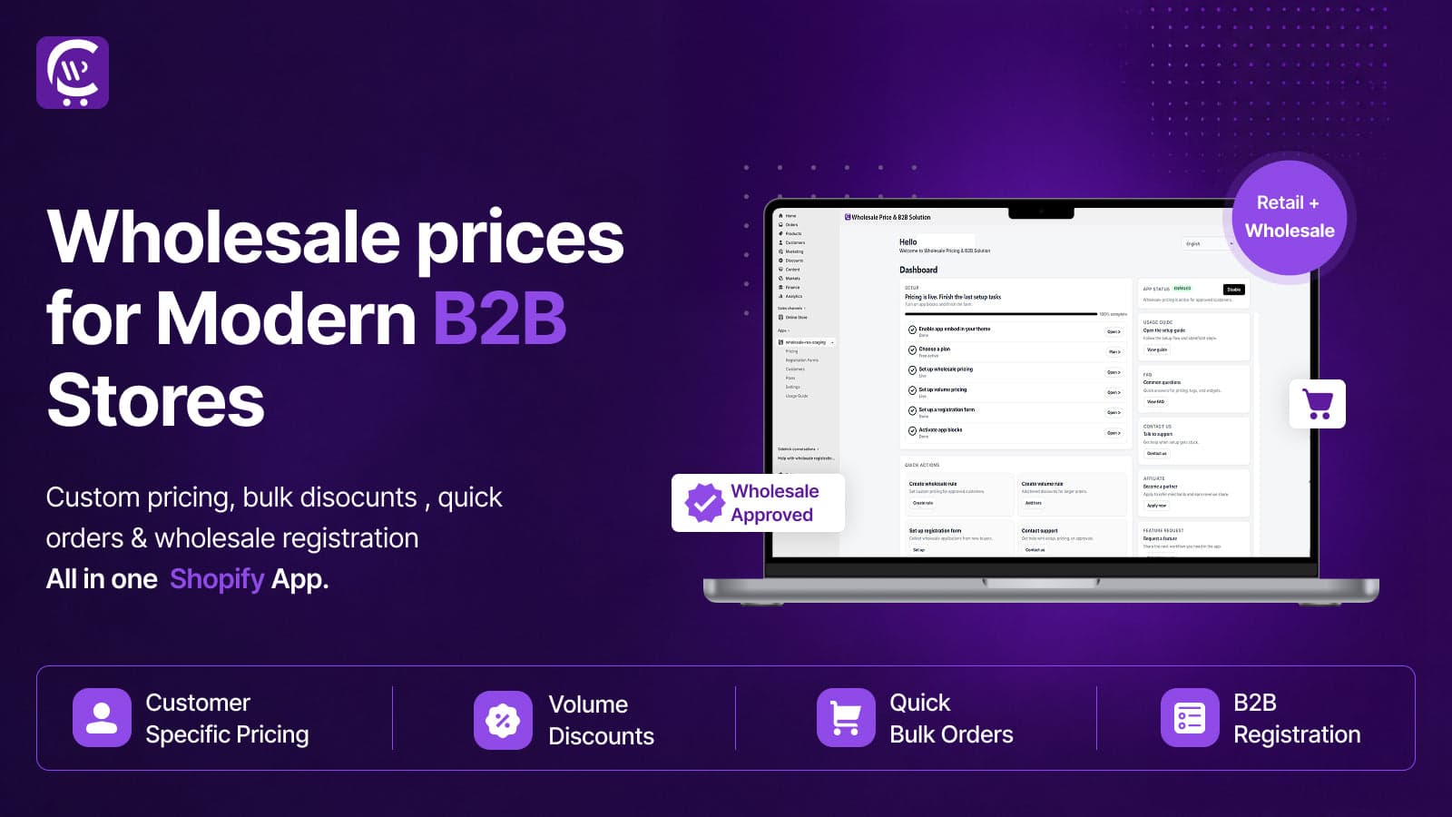 Wholesale App Dashboard Banner