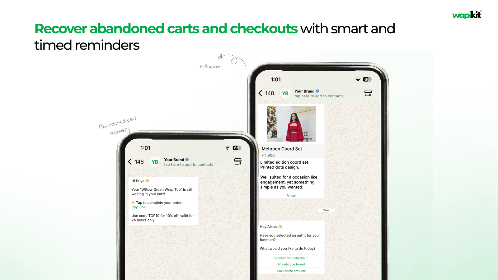 Recover abandoned carts and checkouts
