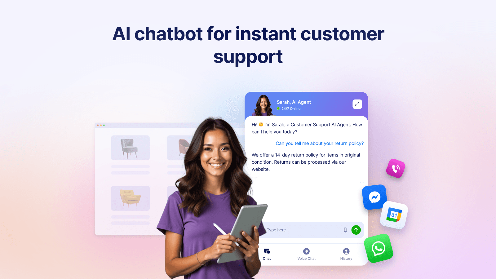 AI chatbot for instant customer support