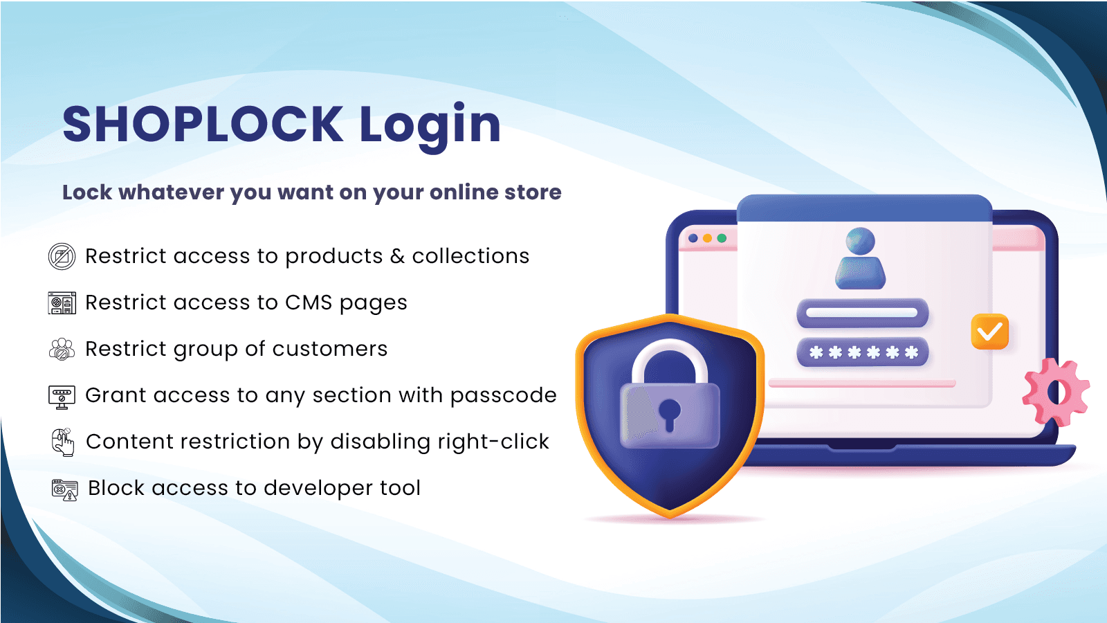 SHOPLOCK Login Required Shopify App