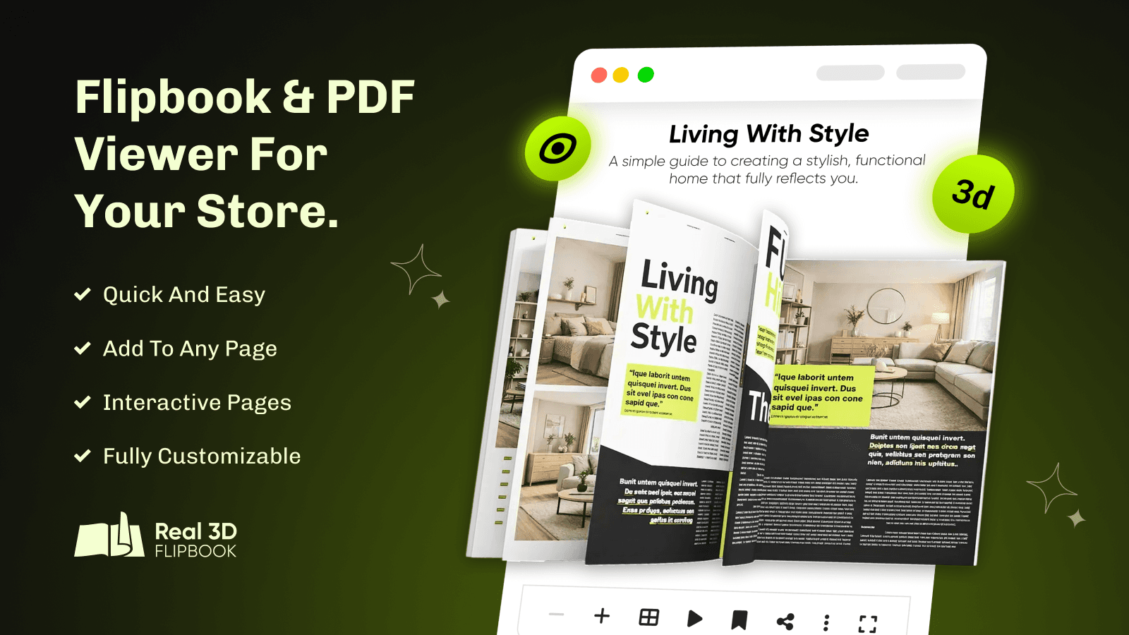 real 3d flipbook pdf viewer shopify app
