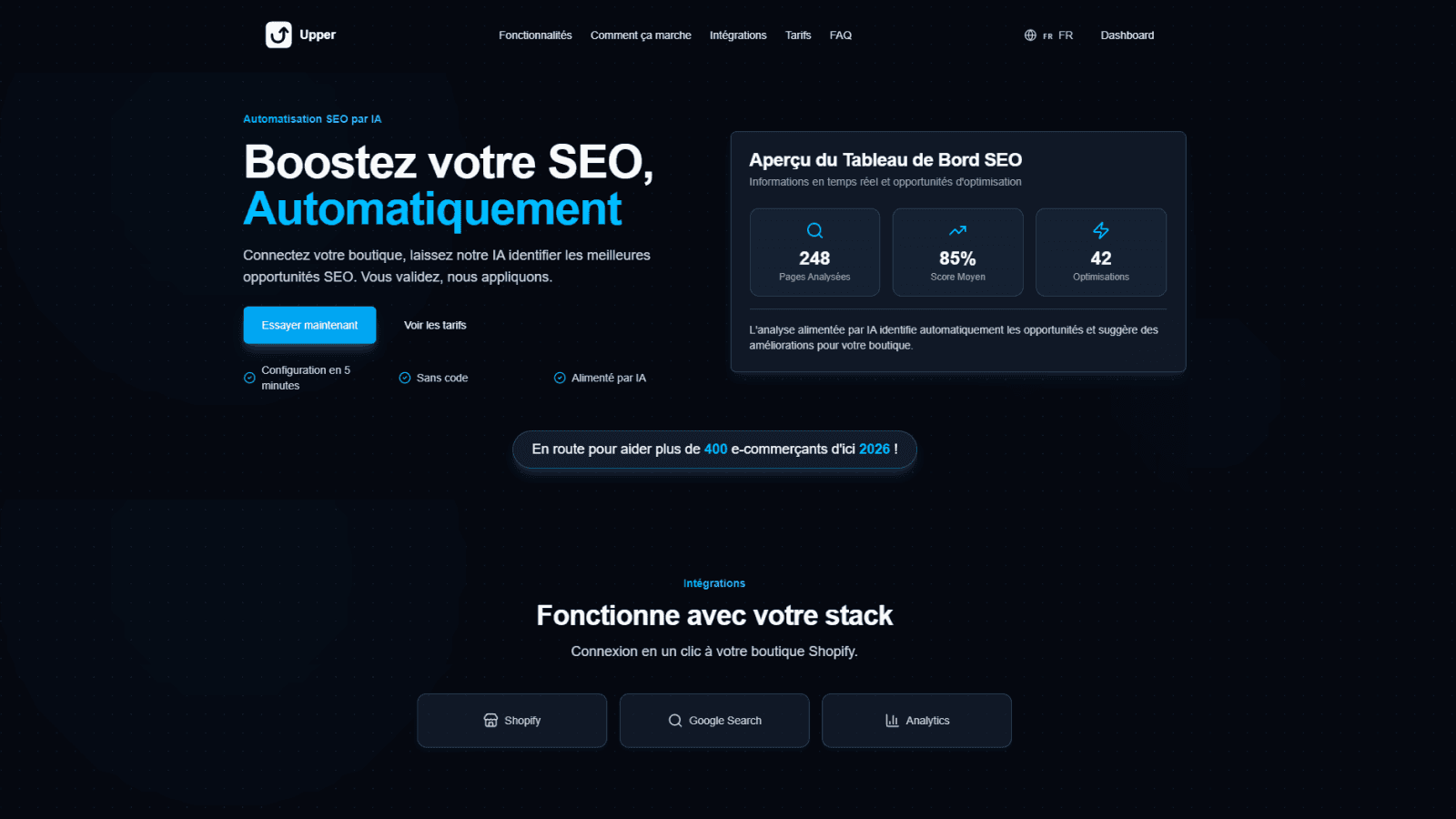 Page d'accueil