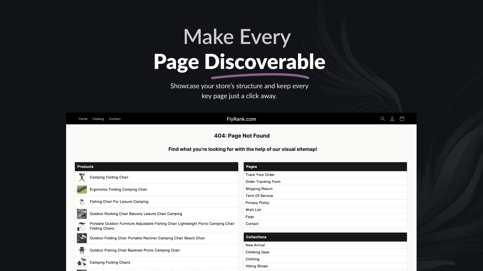 visual sitemap for shopify