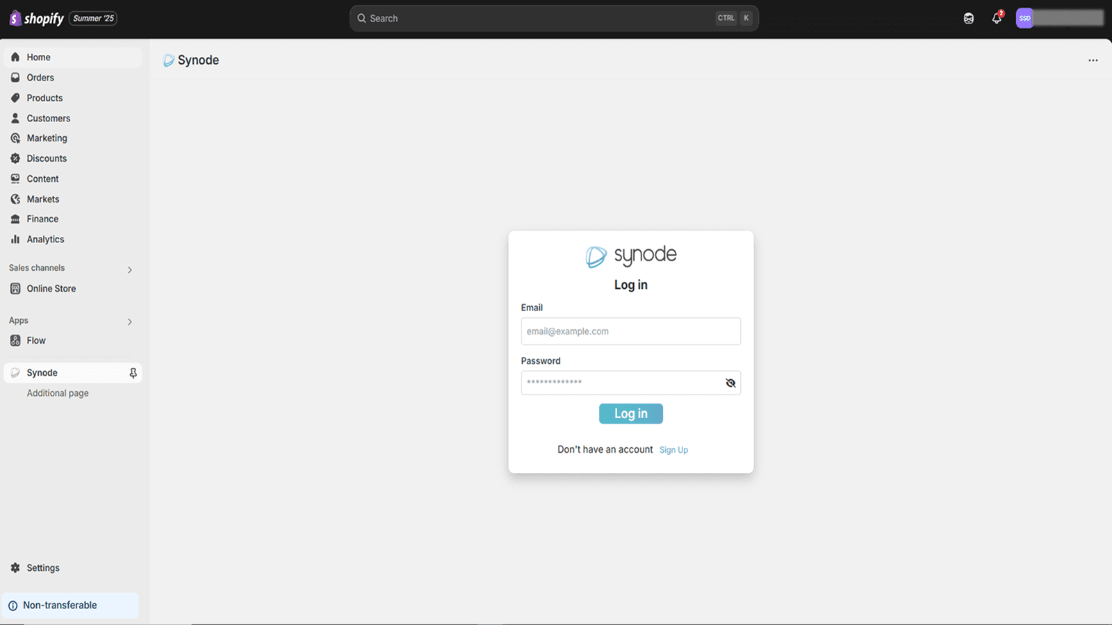 Synode App Login