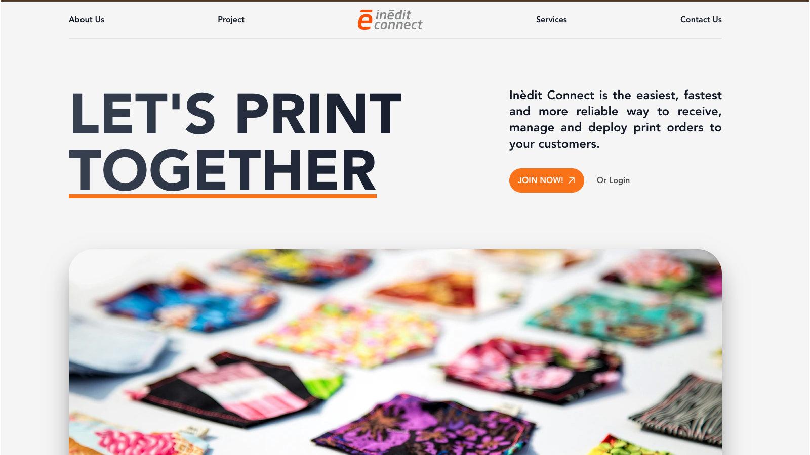 inedit connect landing page