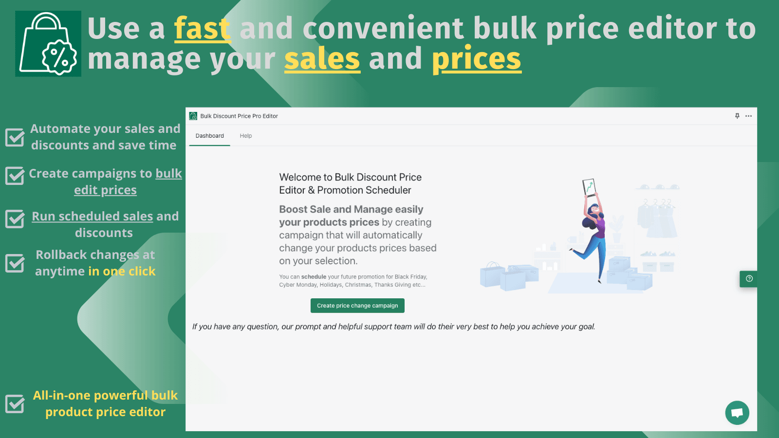 Bulk Discount Price Editor On-boarding