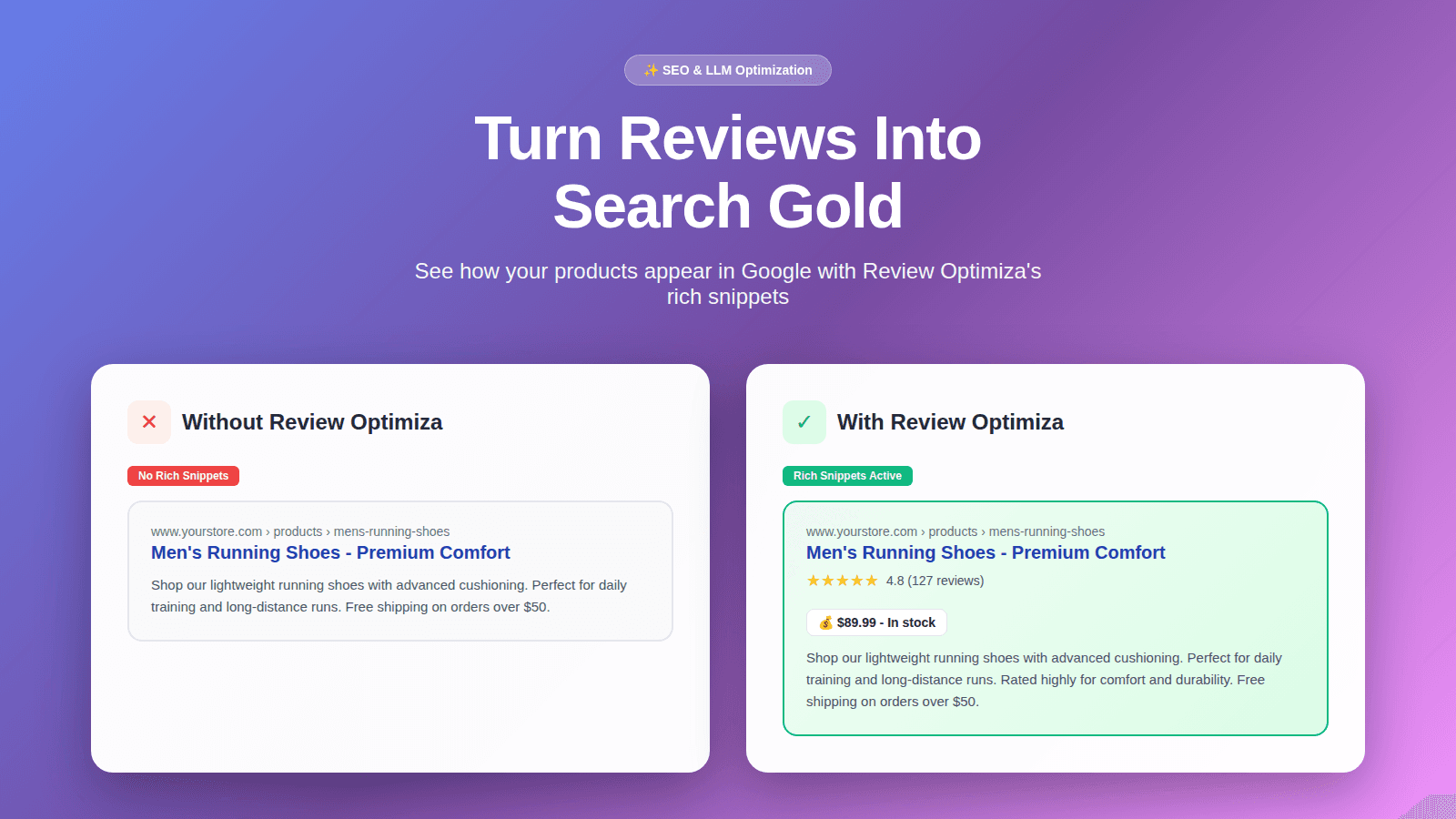 review optimiza feature