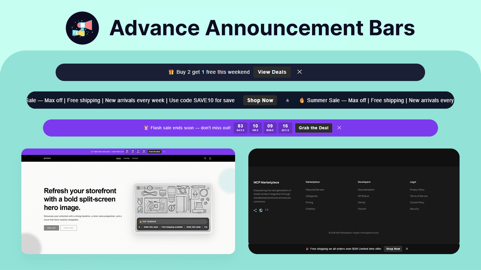 Advance Announcement Bars