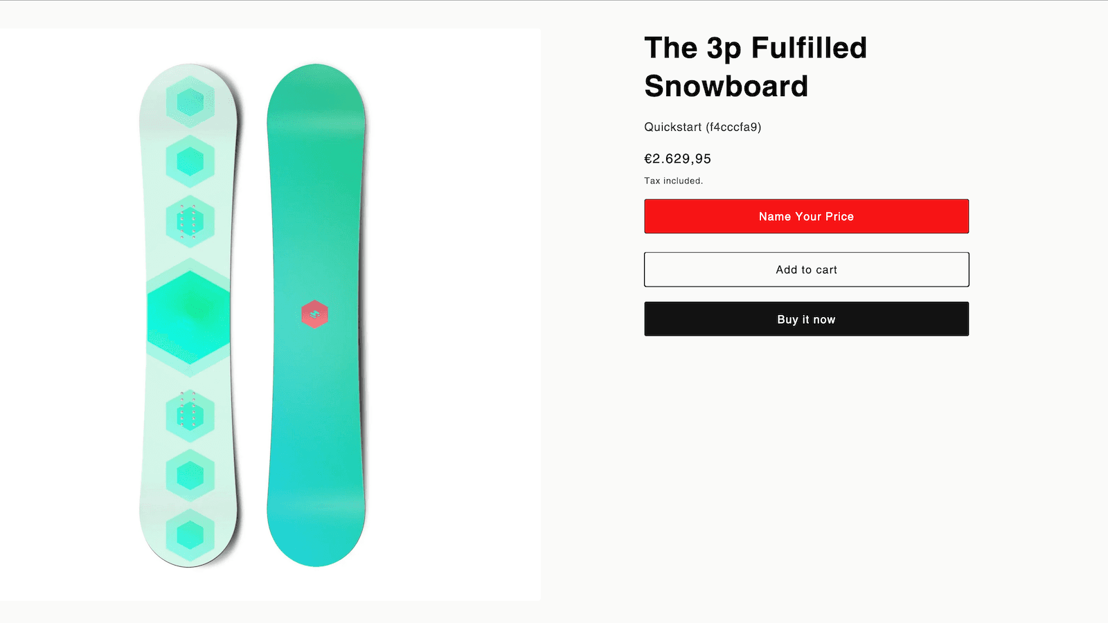 Name Your Price Button