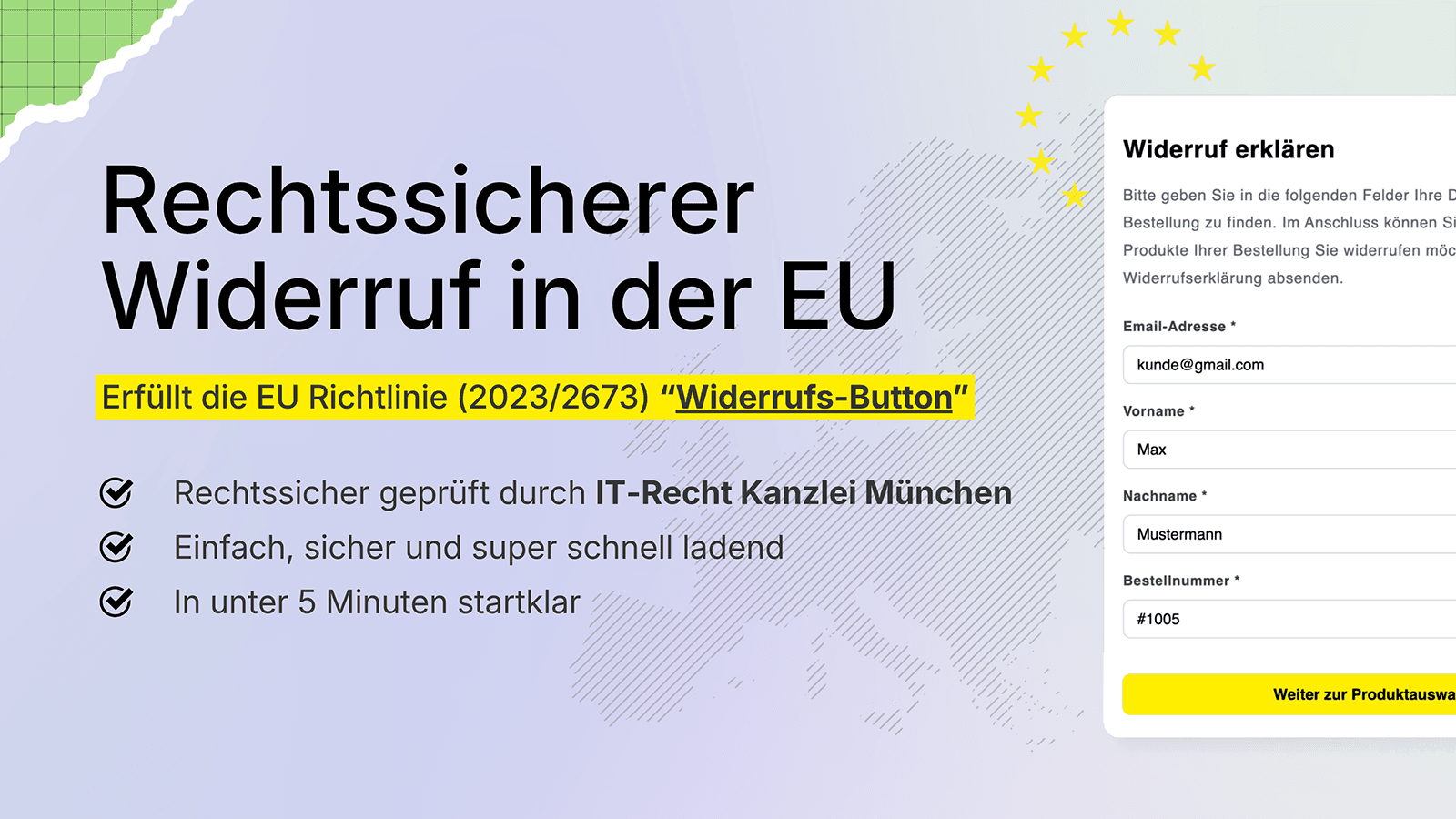 Rechtssicherer Widerruf in der EU