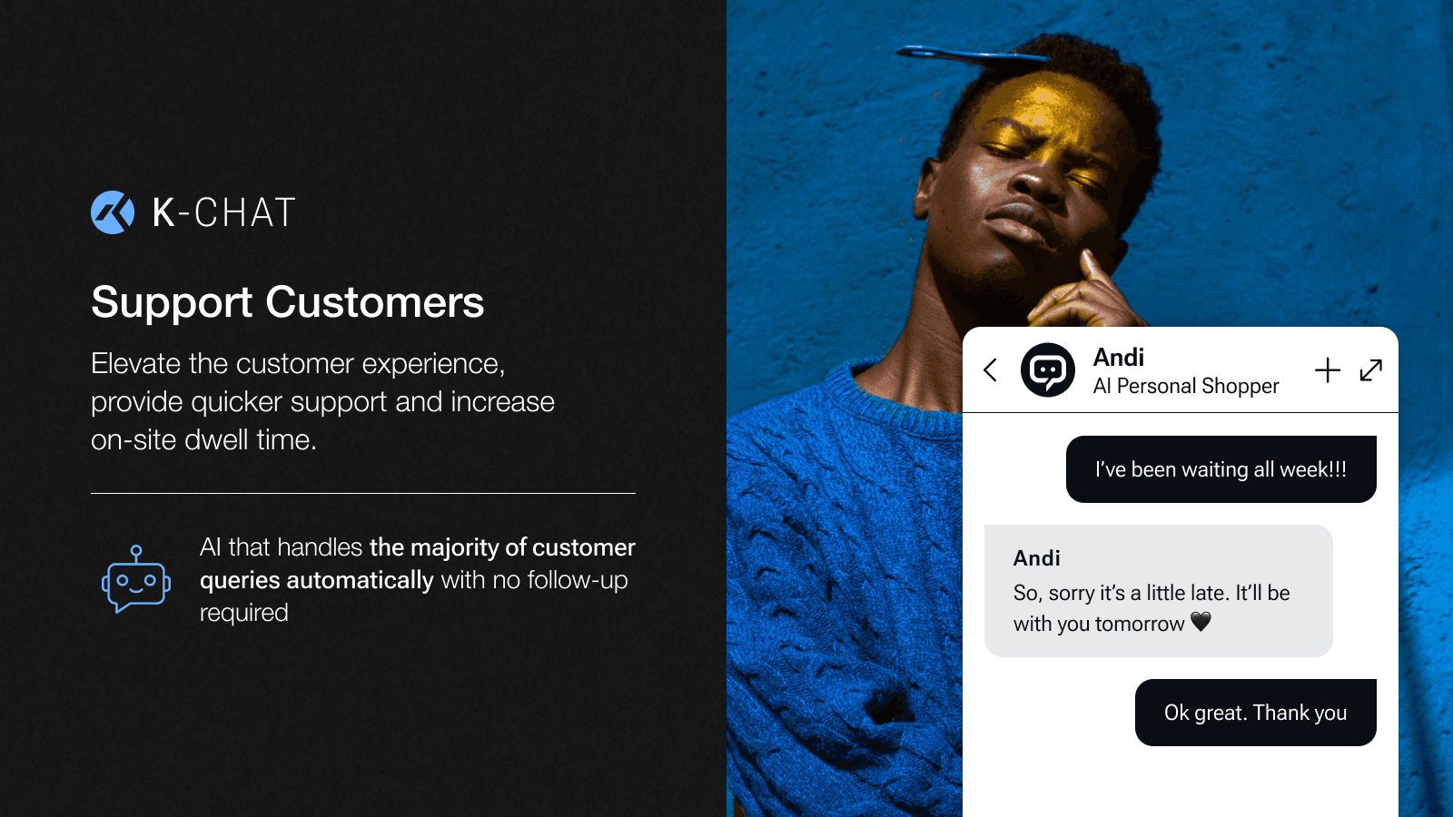 K-Chat AI Chatbot 90% customer service automation