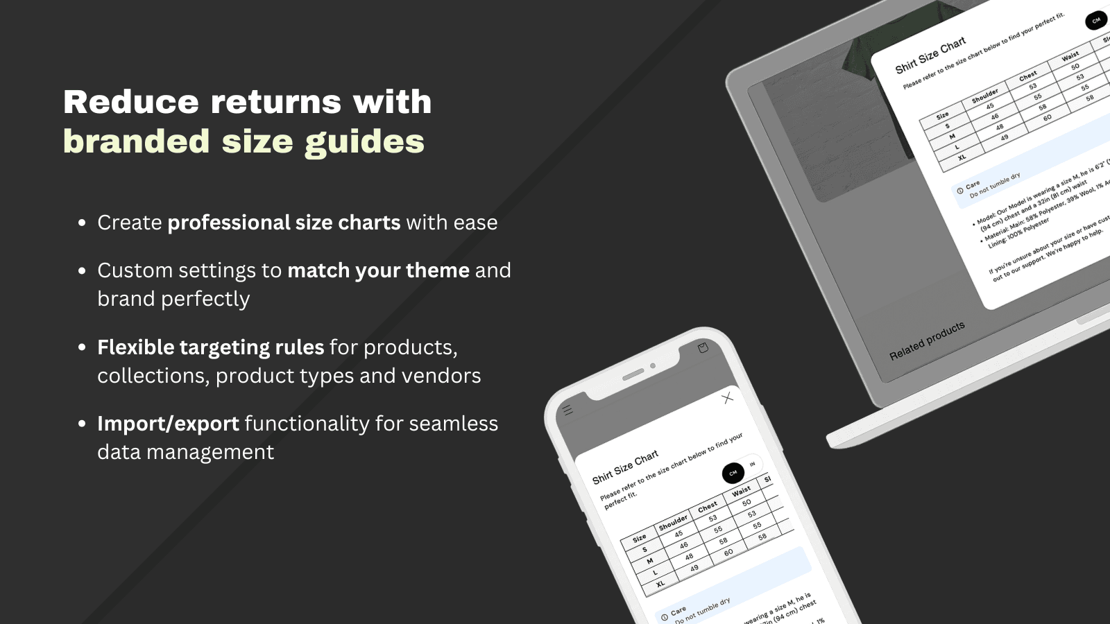 Reduce Returns with Branded Size Guides