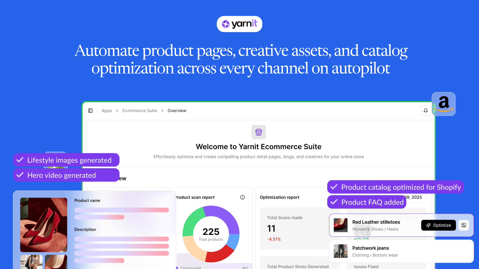 Connect you Shopify account with Yarnit Ecommerce AI