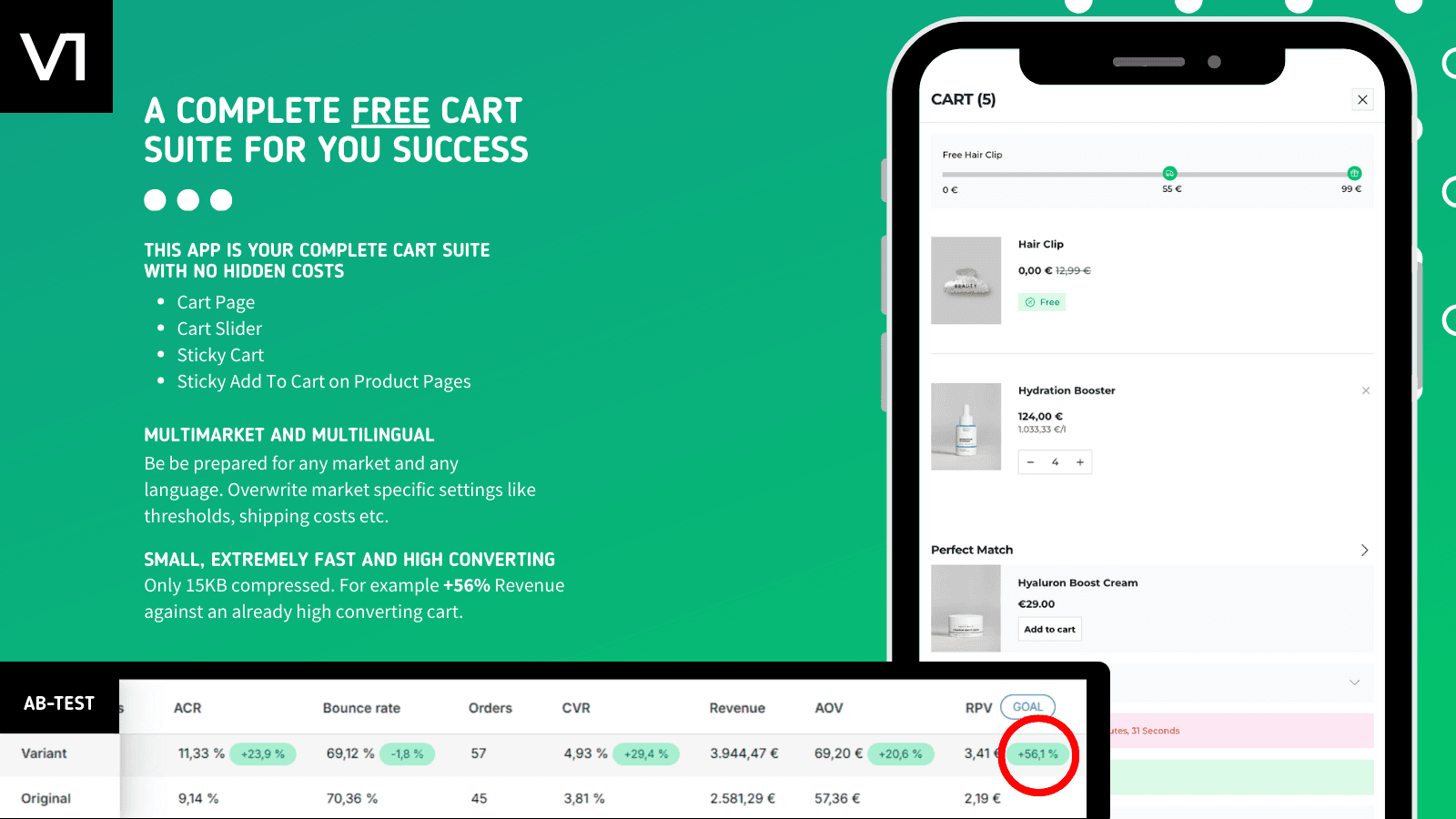 Cart Page, Card Slide, Sticky Add To Cart and Sticky Cart