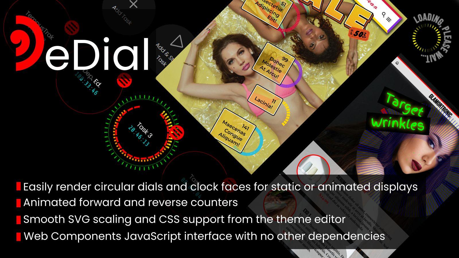Feature overview with sample dials