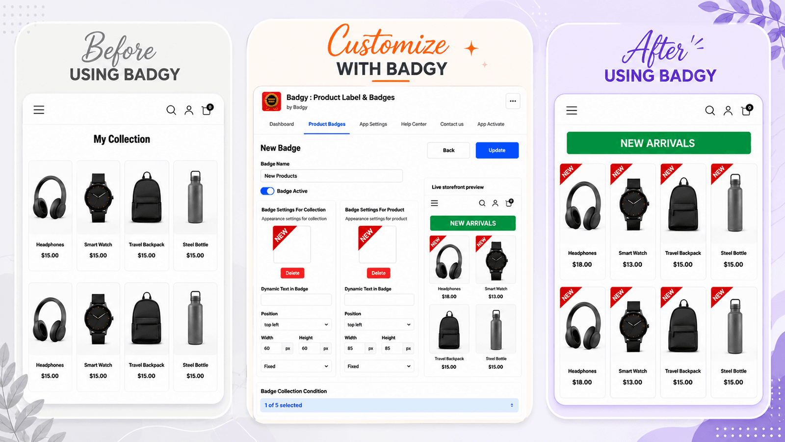 Customize collection badges with Badgy app