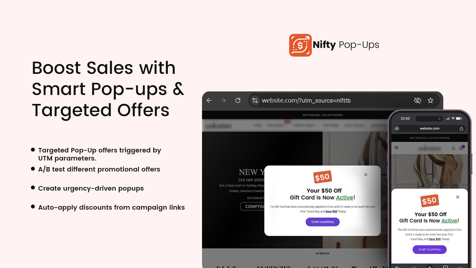 Boost Conversion rate with UTM based targeted Pop Ups