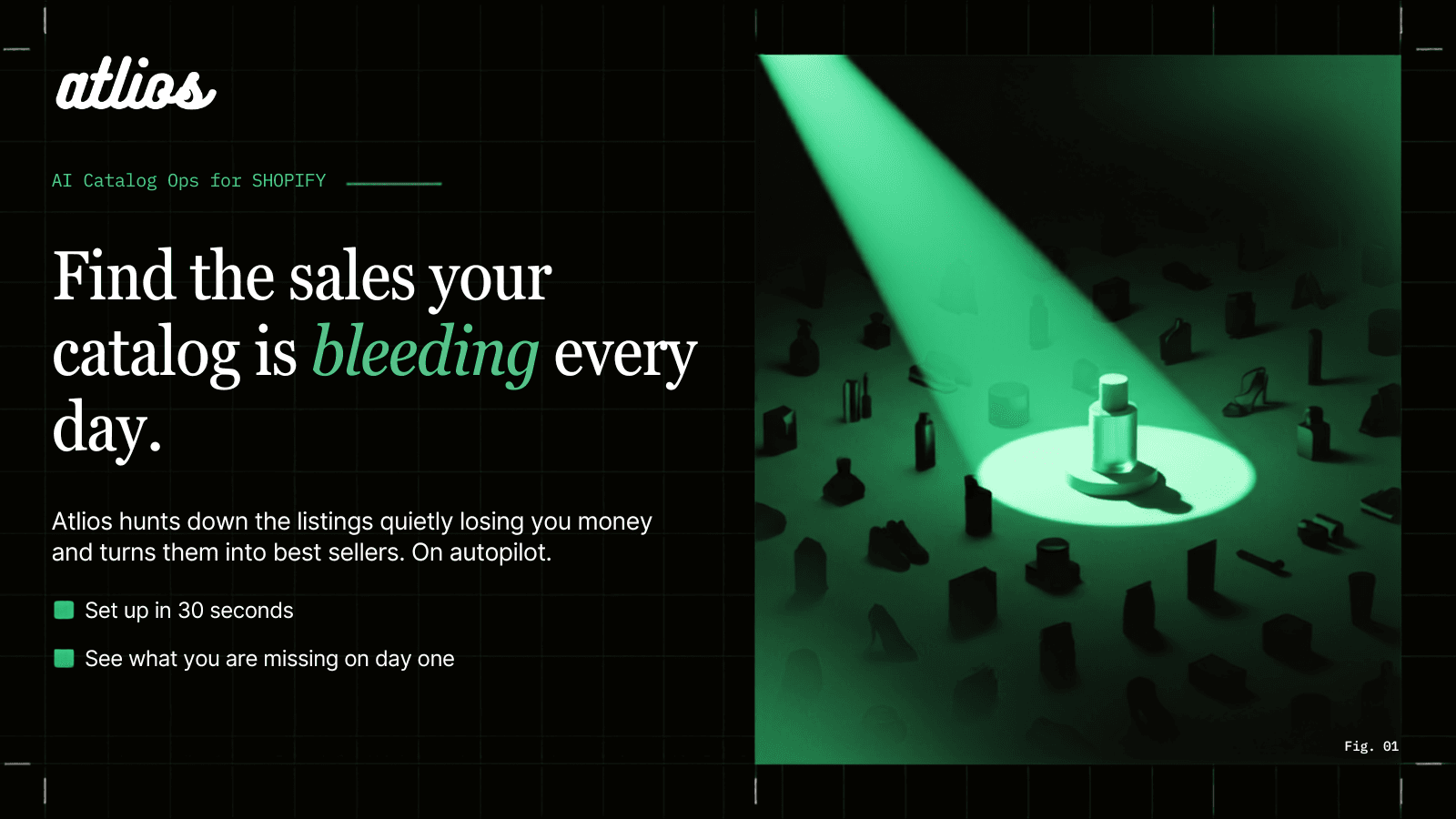 Atlios finds lost Shopify sales and fixes weak listings