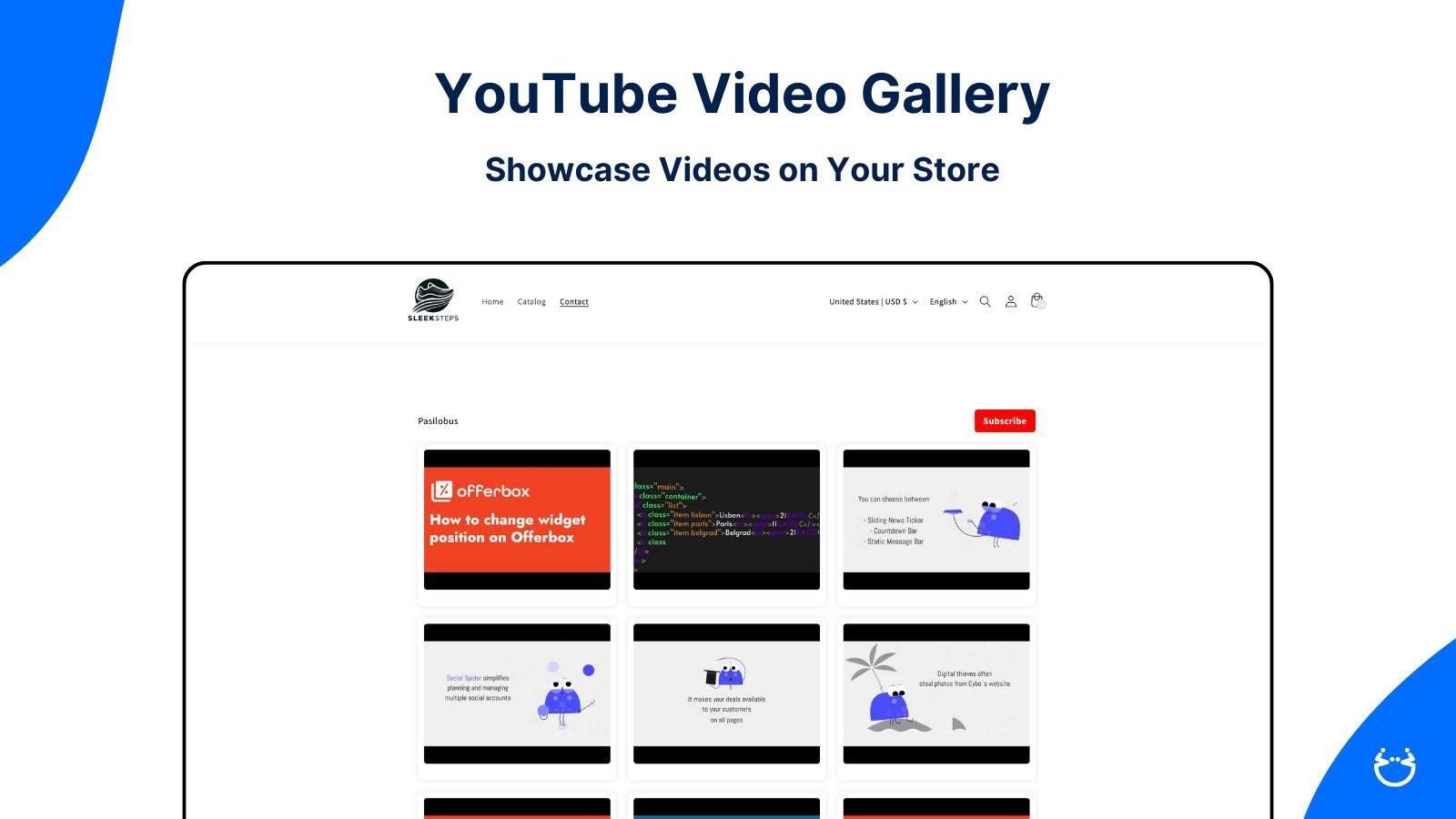 youtube gallery shopify app pasilobus
