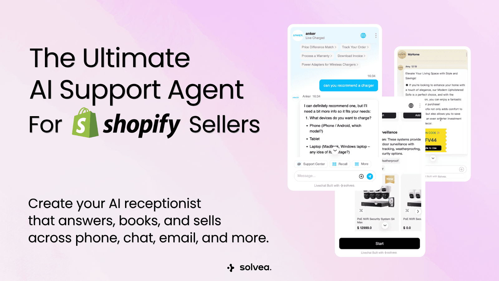 The ultimate AI receptionist for Shopify sellers
