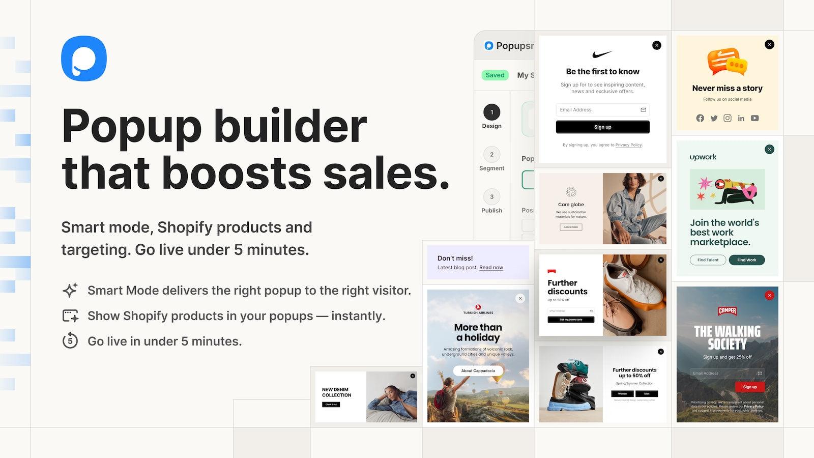 Popupsmart: Popup builder that boosts your shopify sales.