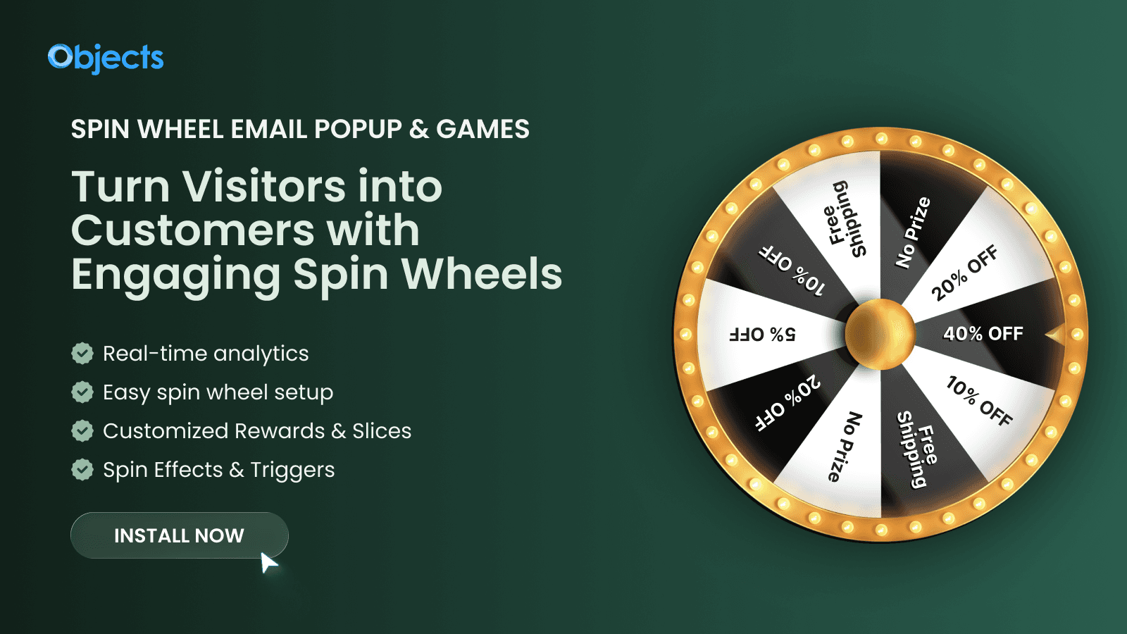 Get more customers & boost sales via spin wheels & email popups